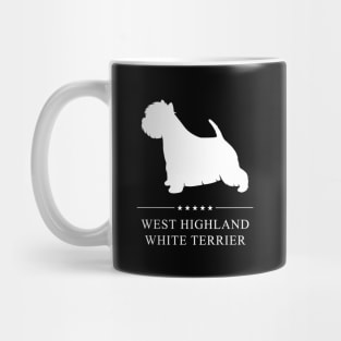 West Highland White Terrier Westie Dog White Silhouette Mug